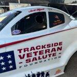 Trackside Veteran Salute Drag Car close up on the Cab